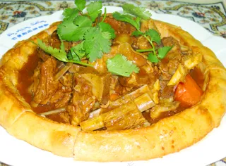 美味馕包肉美食图片