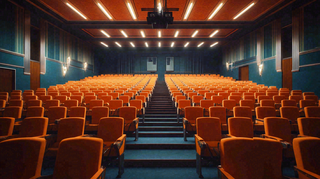 豪华电影院观影厅场景摄影图