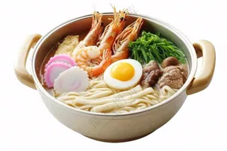 海鲜乌冬面食物免抠