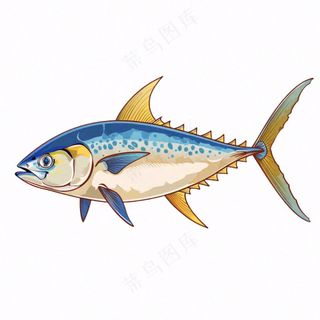 海洋鱼类海鲜卡通插画免抠