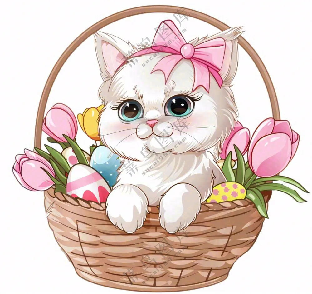 漂亮猫咪萌宠宠物卡通可爱动物免抠