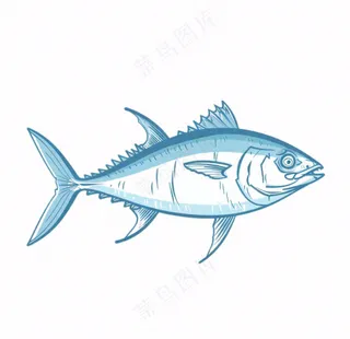 海洋鱼类海鲜卡通插画免抠