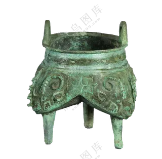 青铜器三羊纹铜鬲