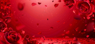 红色玫瑰花浪漫情人节七夕背景