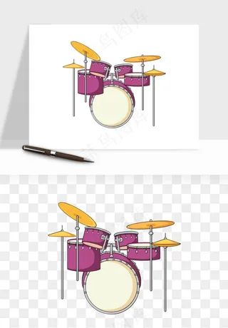 摇滚架子鼓乐器png免抠