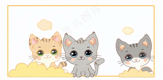 宠物常识宠物攻略猫狗卡通插画背景