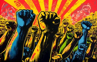 拳头海报简约勇气