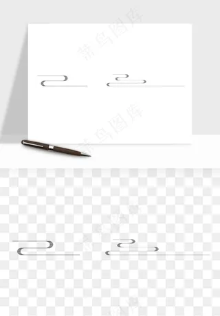 国潮线条祥云装饰png免抠