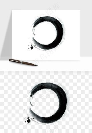 墨迹水墨圆圈圆环边框