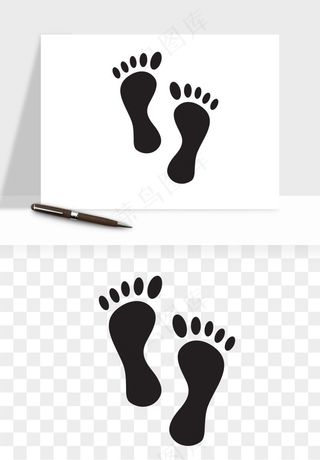 脚印脚丫鞋印png免抠