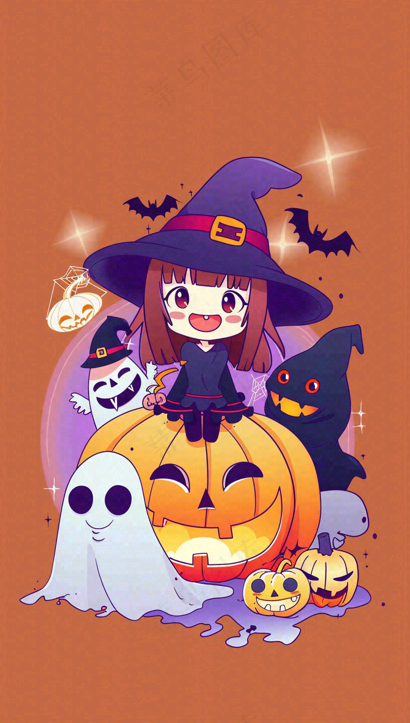 万圣节南瓜灯捣蛋恐怖背景