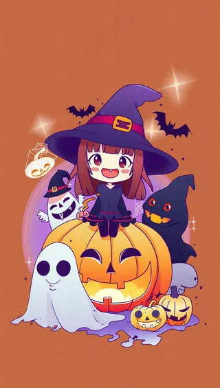 万圣节南瓜灯捣蛋恐怖背景