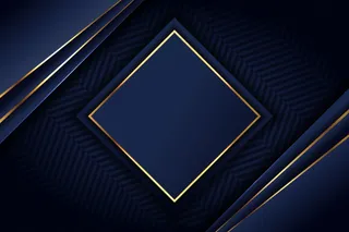 蓝色金箔方块线条素材