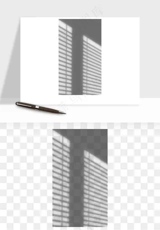 阴影植物窗户投影免抠元素