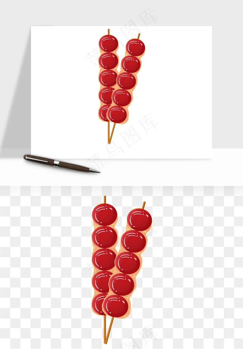 冰糖葫芦png免抠