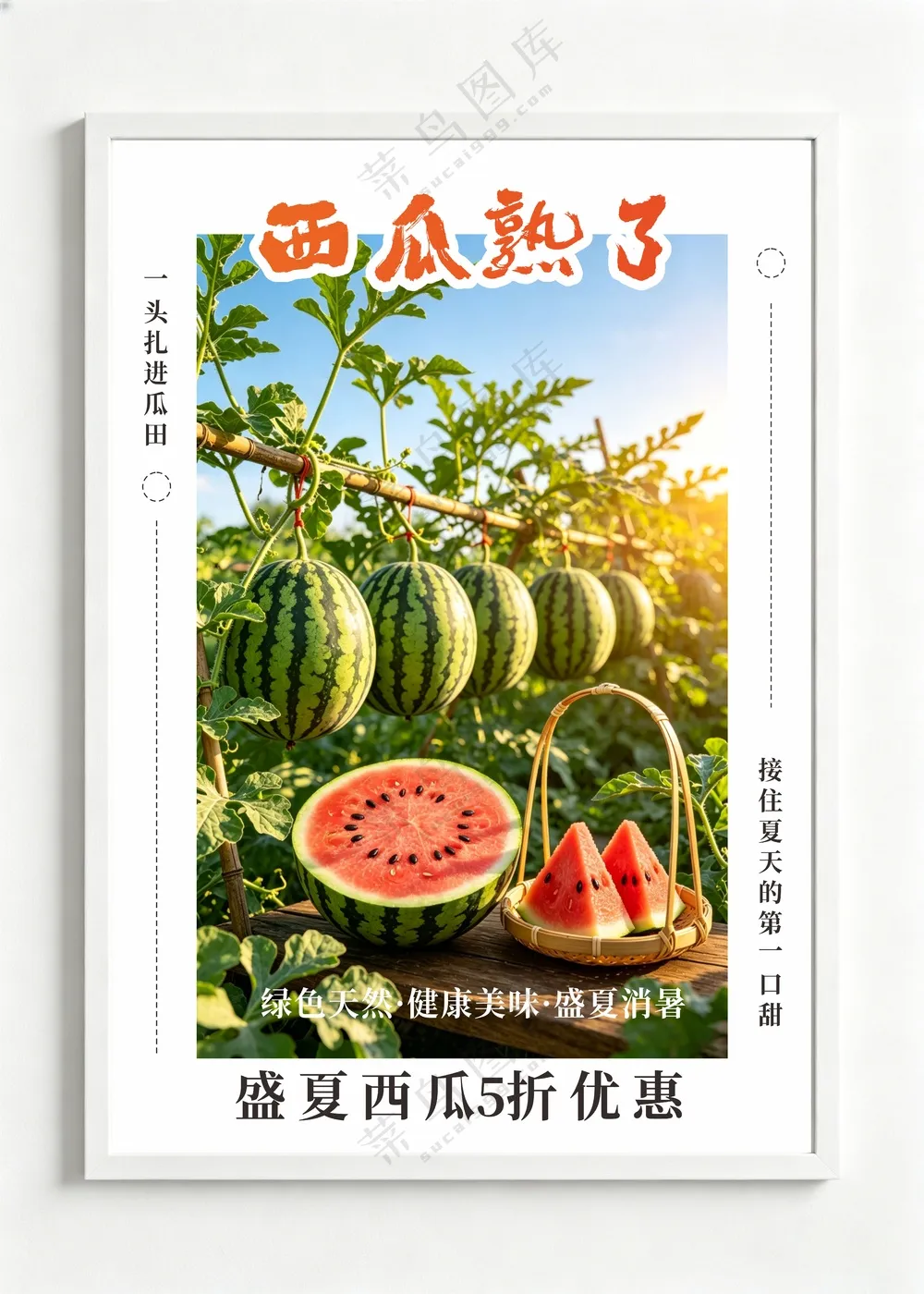 西瓜促销海报