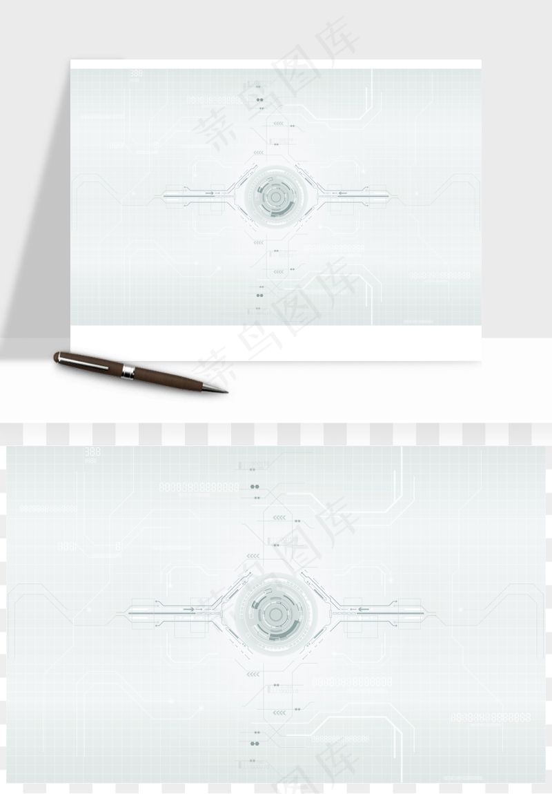 科技几何点线数字装饰png免抠