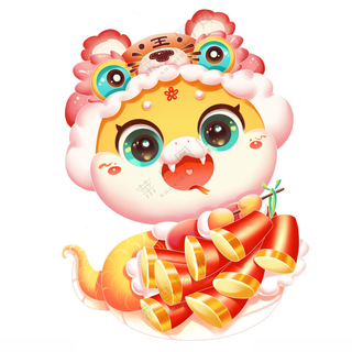 蛇年吉祥物 节日生肖蛇