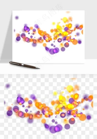 彩色光斑梦幻光点png免抠