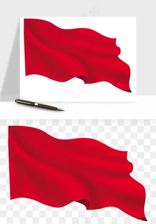 五星红旗党旗png免抠