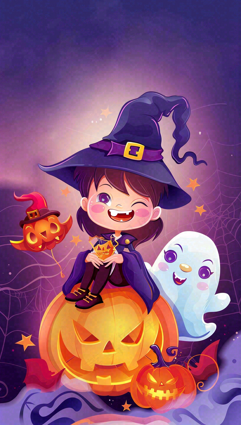 万圣节南瓜灯捣蛋恐怖背景