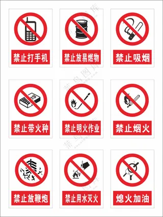 禁止吸烟禁止烟火警示牌