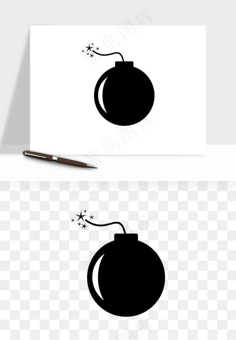 卡通地雷炸弹png免抠