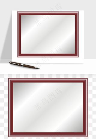 荣誉证书奖状奖框png免抠