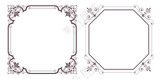 欧式复古边角装饰边框 (2)