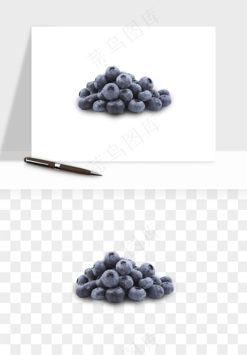 蓝莓水果png免抠