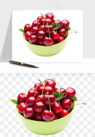 樱桃车厘子水果png免抠