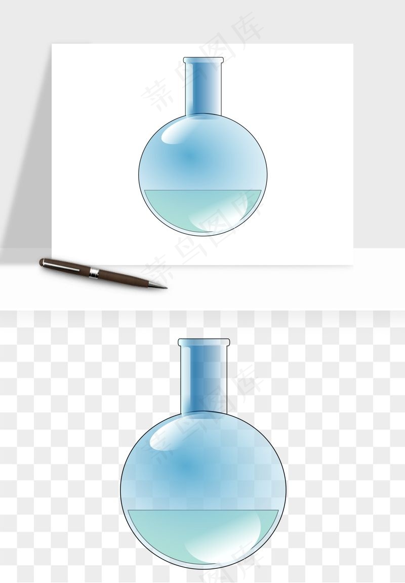 卡通化学实验设备器材png免抠图