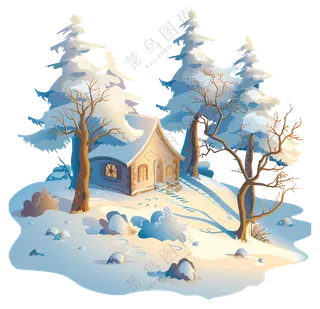 冬日清晨-迷人的冬日乡村风光