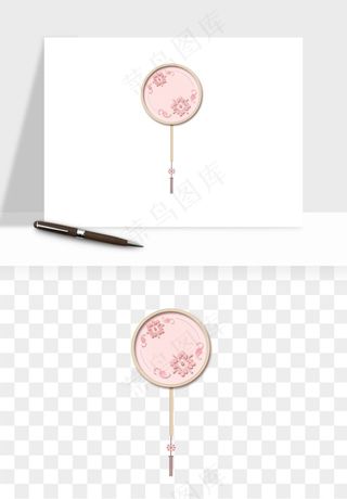 古风扇子元素png免抠