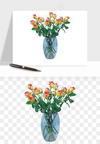 花瓶摆件花艺png免抠图