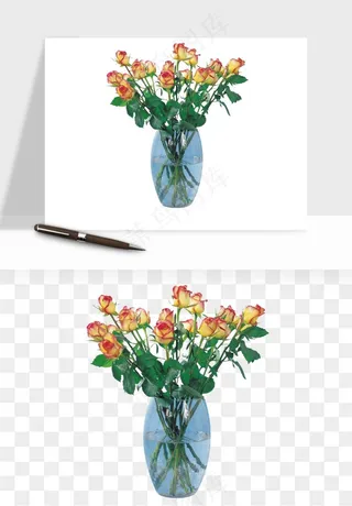 花瓶摆件花艺png免抠图