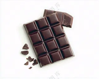 黑巧巧克力美味美食摄影图