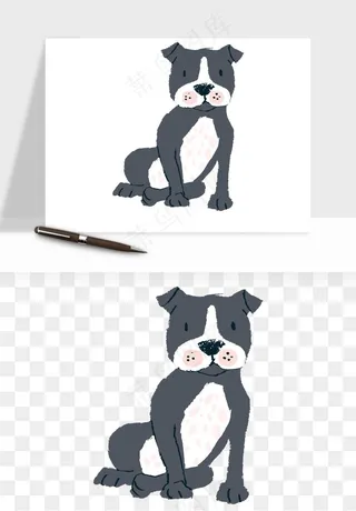 手绘狗狗宠物png免抠