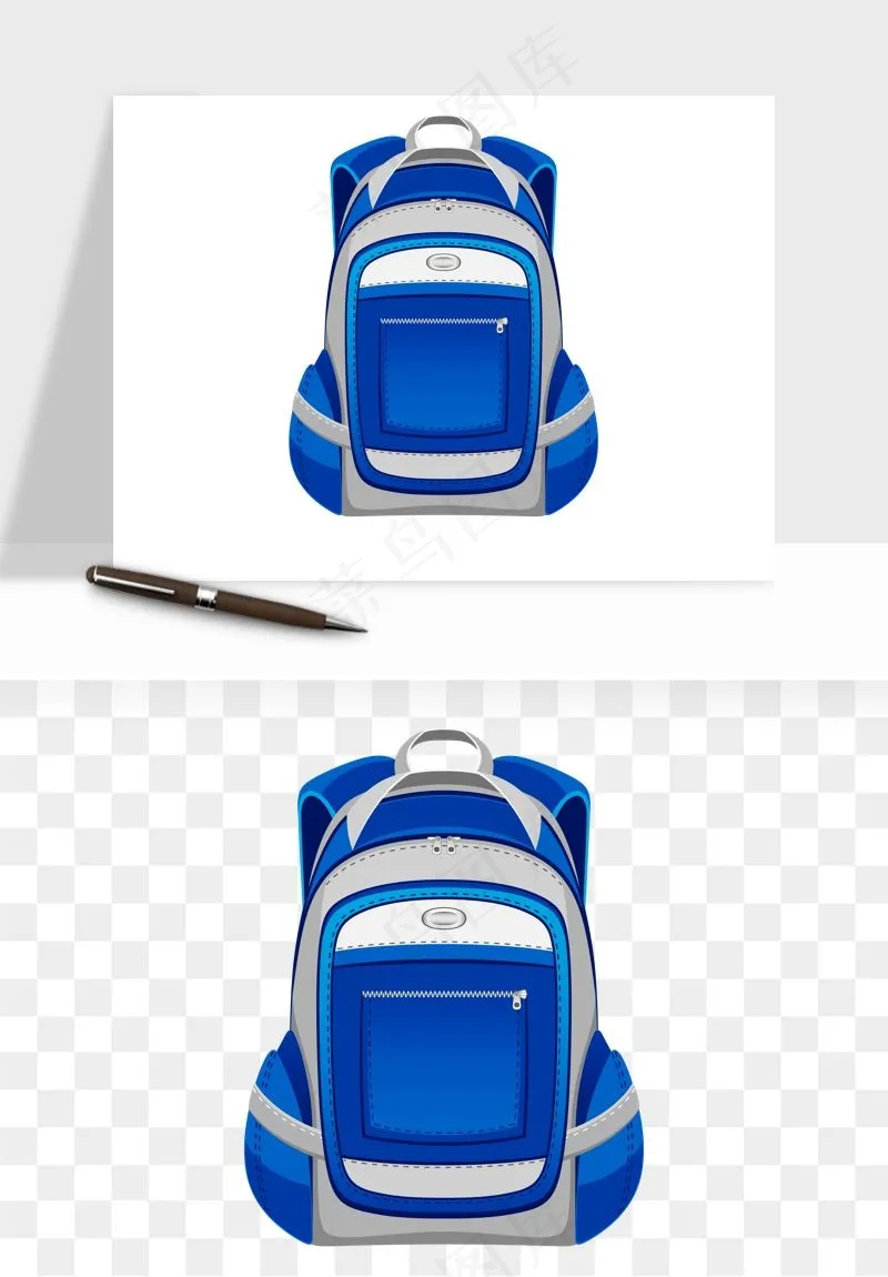 卡通书包背包双肩包png免抠