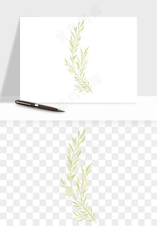 清新手绘植物png免抠