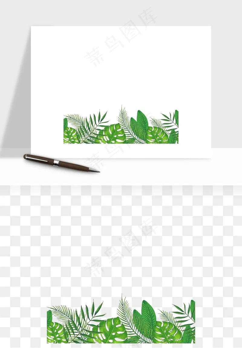 植物花卉边框装饰png免抠