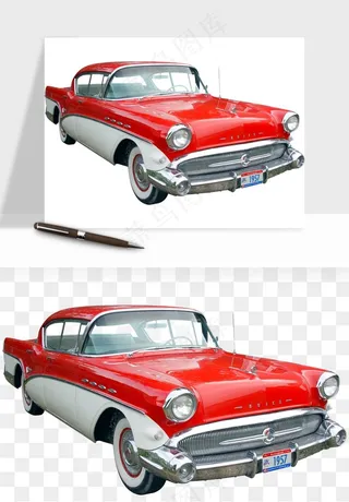 复古汽车交通工具png免抠
