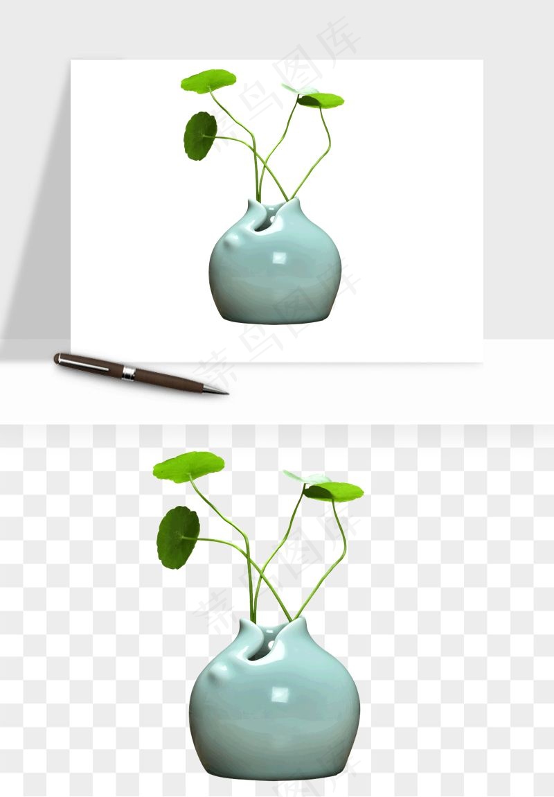 花瓶摆件花艺png免抠图