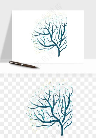 卡通树干枯树树林png免抠