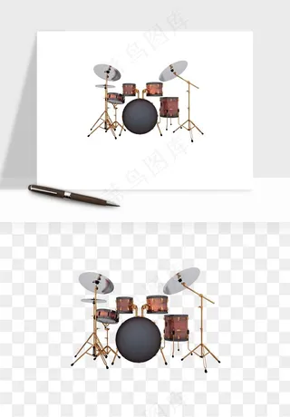 摇滚架子鼓乐器png免抠