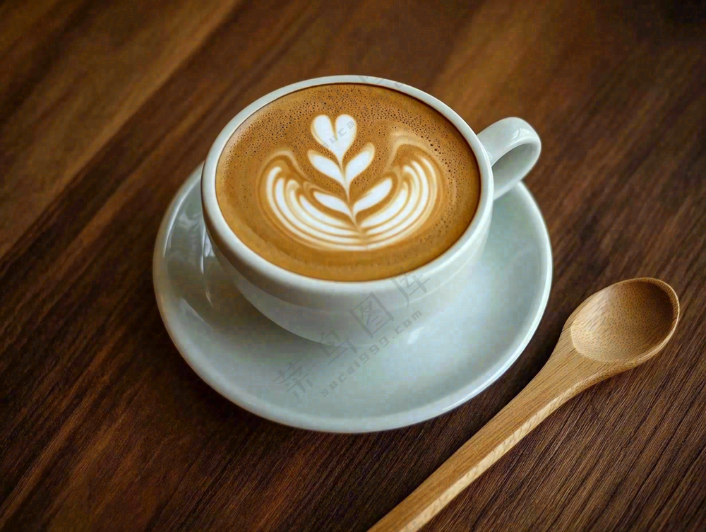 咖啡拿铁下午茶饮品摄影图