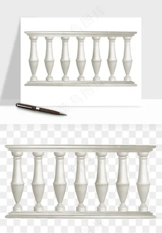 手绘围栏护栏栅栏png免抠