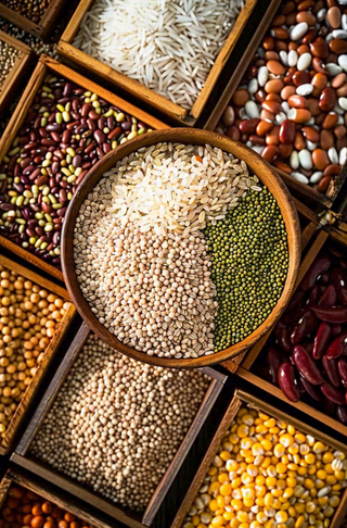 世界粮食日谷物米饭稻谷小麦摄影图