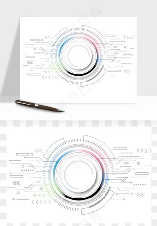 科技电路板线路矢量png免抠