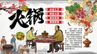 火锅背景墙火锅店设计海报